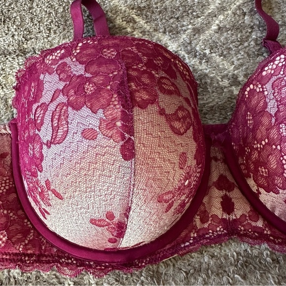 NWOT Torrid Push Up Multiway Bra Purple Tan Lace 40DD - Picture 4 of 9